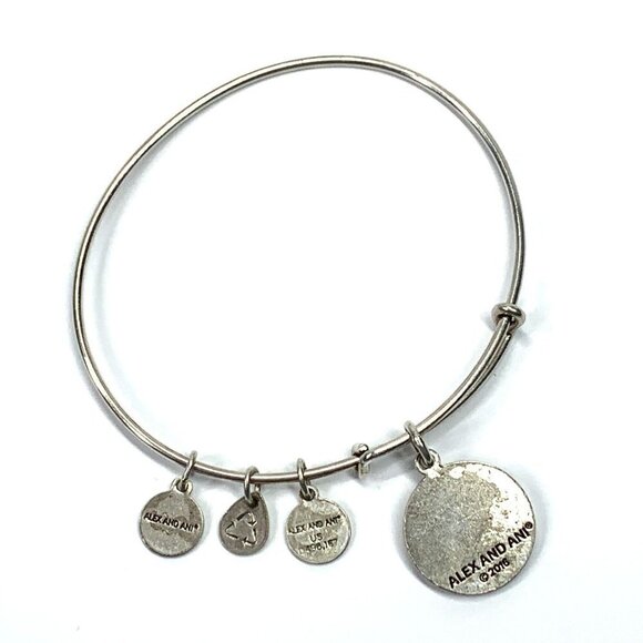 Alex and Ani Michigan State Charm Bracelet Silver Finish - Expands 2"- 3.5 - Picture 2 of 2